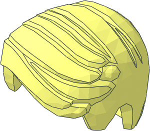 ~Minifig Hair Swept Left with Side Part - Hair