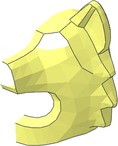 ~Minifig Mask Wolf without Patternable Surfaces - Half