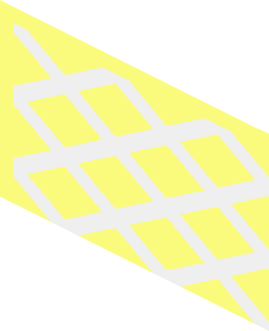 ~Panel  1 x  2 x  1 Double Corner with Rounded Corners with Net Pattern - Quarter