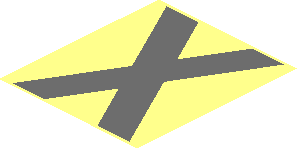 ~Dark Bluish Grey Letter "X" with box