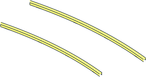 ~Train Track  9V Curved Metal Track (Obsolete)