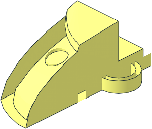 ~Wedge  3 x  3 x  0.667 Cutout - Half without Patternable Surfaces