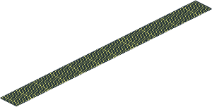 ~Duplo Train Track Straight with  4 x  8 Plate on Side - Ribs