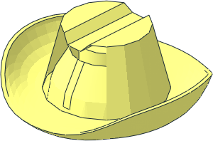 ~Minifig Hat Cowboy - without Front Surface