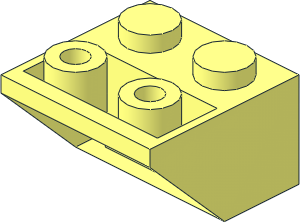 ~Slope Brick 45  2 x  2 Inverted with Small Holes and Bottom Pin without Front Face