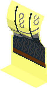 ~Minifig Leg Left with Silver Skirt Hems, Dark Silver Chain Mail and Reddish Brown Knee Wrappings Pattern