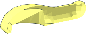 ~Minifig Food Turkey Leg with Oval Opening on Back - Half