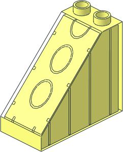 ~Duplo Slope  2 x  4 x  3 without Slope and Side Faces