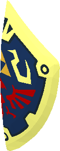 ~Minifig Shield Quadrilateral Surface with The Legend Of Zelda - Hylian Shield Pattern