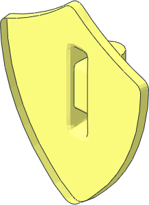 ~Minifig Shield Quadrilateral without Patternable Surface