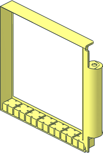 ~Duplo Building Wall  1 x  8 x  6 Hinge on Right - Frame