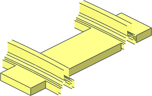 ~Train Track 6 Studs Wide Switch - Curved Sleeper
