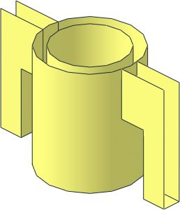 ~Duplo Cylindrical Antistud with Fins