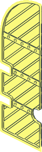 ~Door  4 x  9.333 Corrugated with Rivets - Half