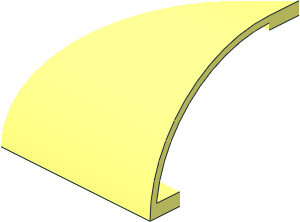 ~Panel  5 x  5 x  3.333 Corner with Curved Top - Half