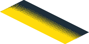 ~Sticker  2.6 x  3.5 with Black Lines and Rectangles and Red and White Danger Stripes Leaning Right - 4. Face