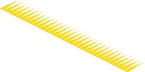 ~Sticker  2.6 x  3.5 with Black Lines and Rectangles and Red and White Danger Stripes Leaning Right - 1. Gradient