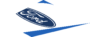 ~Sticker  4.6 x  5.8 with Ford Logos on Blue and White Background - Cutted Tile Tipe 5
