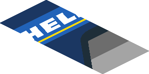 ~Sticker  0.8 x  4.1 with Michelin Logos and Black Air Vent on Blue Background - Ninth Face