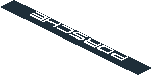 ~Sticker  2.0 x  3.8 with White Logos on Black Background - Fourth Face