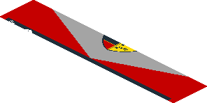 ~Sticker  1.9 x  1.8 with Logos and Grey and Red Stripes on White Background - Fourth Face