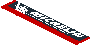 ~Sticker  1.9 x  1.8 with Logos and Grey and Red Stripes on White Background - Fifth Face