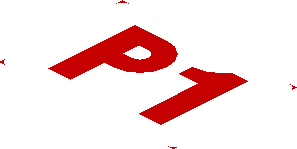 ~Sticker  1.8 x  1.8 with Black, Red and Grey Stripes and White 2 in Red Square on White Background Right - P1 Logo