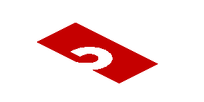 ~Sticker  3.0 x  1.8 with Porsche Logo in Black, Red and Grey Stripes and White 2 in Red Square on White Background -  Third Face