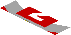 ~Sticker  3.0 x  1.8 with Porsche Logo in Black, Red and Grey Stripes and White 2 in Red Square on White Background -  Fourth Face