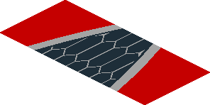 ~Sticker  0.8 x  4.1 with Grey Ferrari Horse in Grey Grille and White Headlamp on Red Background - Fourth Face