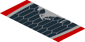 ~Sticker  0.8 x  4.1 with Grey Ferrari Horse in Grey Grille and White Headlamp on Red Background - Seventh Face