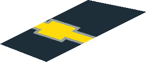~Sticker  1.8 x  3.9 with White "CAMARO" and Yellow Chevrolet Logos on Black Background - Eleventh Face