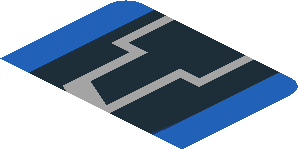 ~Sticker  0.8 x  3.0 with Headlamp on Blue Background Right - First Face