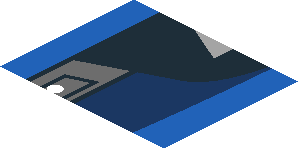 ~Sticker  0.8 x  3.0 with Headlamp on Blue Background Right - Second Face