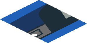 ~Sticker  0.8 x  3.0 with Headlamp on Blue Background Right - Second Face