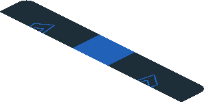 ~Sticker  1.9 x  1.8 with Chevrolet Logos and Blue Stripe on Black Background - First Face