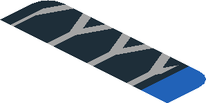 ~Sticker  0.8 x  4.1 with Black Air Vent and ZL1 Logo on Blue Background - First Face