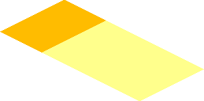~Sticker  0.8 x  1.6 with Orange Trapezoid on Transparent Background Right -  Second Face