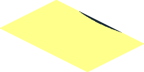 ~Sticker  0.8 x  2.4 with Orange Quad inside Black Trapezoid on Transparent Background -  Fourth Face