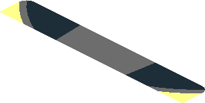 ~Sticker  1.9 x  1.8 with Black McLaren Logo and Black Trinagles and Grey Trapezoid Background - First Face