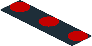 ~3 Red Dots on Black Background