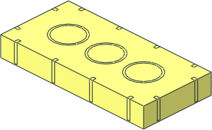 ~Duplo Tile  2 x  4 without Side and Top Faces
