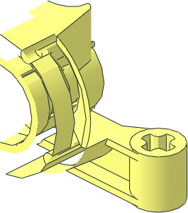 ~Technic Steering Wheel Bearing with 2 Pegholes & 2 Axleholes Arms Half without Slots
