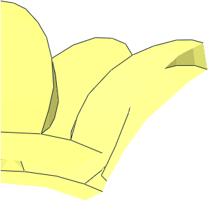 ~Plate  1 x  1 with 16 Petals - 1/8th