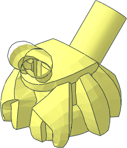~Animal Hermit Crab with 45 Degree Bar on Back without Patternable Surfaces