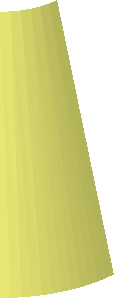 ~Cone  8 x  8 x 12 Quarter with  6 x  6 Cutout - Patternable Surfaces - Half
