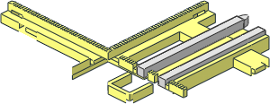 ~Train Track 12V Slotted Crossing Quarter