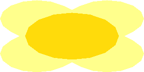 ~Flower Petal with 4 Leaves and Yellow Center