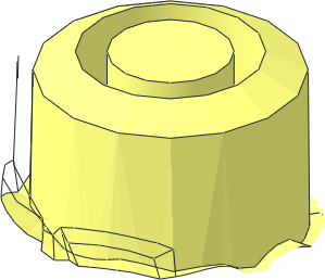 ~Minifig Head Extension Frankenstein Monster without Patternable Surfaces