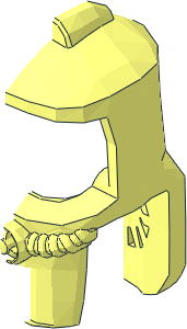 ~Minifig Helmet Hazmat Suit Half without Patternable Surfaces